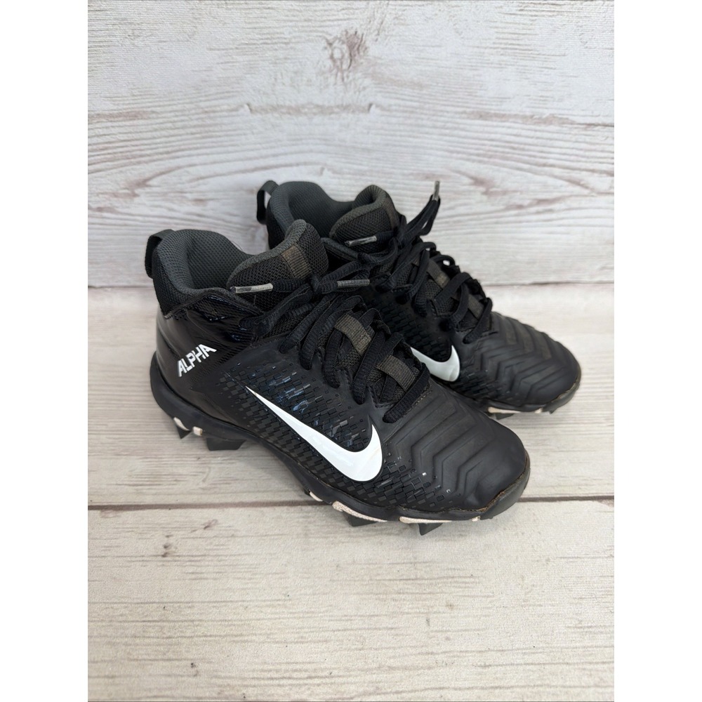 Nike Alpha Fastflex Football Cleats Black Size 1.5Y AQ7654-001 Excellent